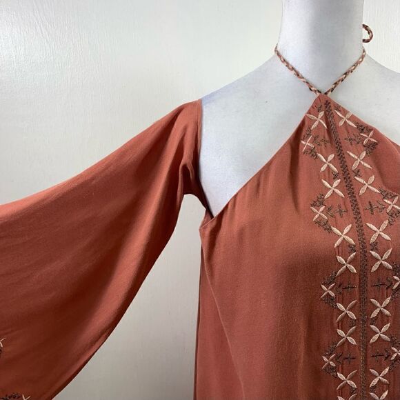 TJD Desert Rose Boho Mini Dress Size S - Picture 6 of 13